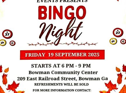 Bowman Fall Festival BINGO Night